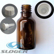 Komplet Handy sklo hnedé 30 ml+uz.+kvapátko