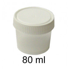 Kelímok 80ml biely+ uzáver skrutkovací*